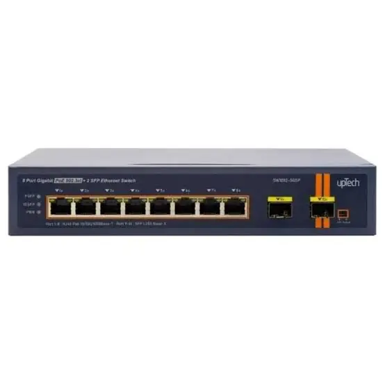 Uptech SW1082-GGSP 8 Port PoE Gigabit 2SFP Switch